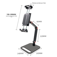 Nouveau support de moniteur rotatif à 3 axes, portable, réglable en hauteur, rotation à 360°, pour la diffusion en direct et la prise de vue avec téléphone