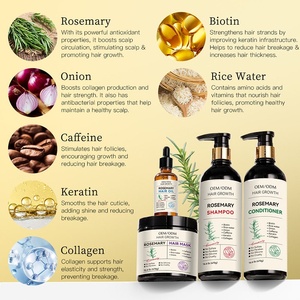 Saç bakım seti tamir büyüme, kepek önleyici, fındık yağı, biberiye, özel Keratin şampuan ve saç bakım seti - Product Image 1