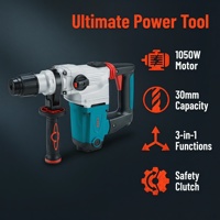 Marteau perforateur rotatif électrique industriel 1050W 30mm 220V, moteur en cuivre haute puissance, outil électrique pour le béton et la construction