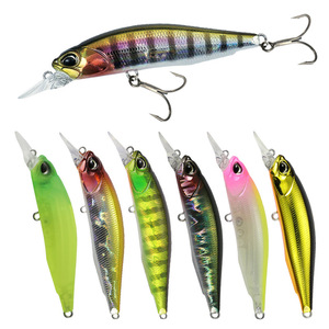 Leurre flottant Mino 77mm/8.4g Luya à transfert de gravité magnétique central, pour pêche à distance, modèle Horse Kou Danshui Creek 77SP, avec hameçons en acier inoxydable - Product Image 1