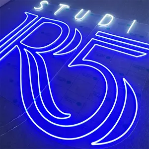 Deep Blue neon custom sign with electronic sign board fast delivery custom led light neon sign