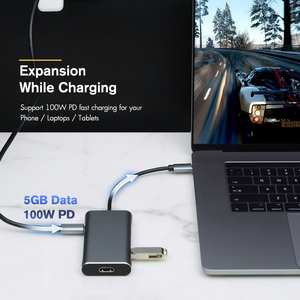 ฮับ USB-C แบบพกพา OEM DOM หลายพอร์ต 6-in-1 สำหรับแล็ปท็อป - Product Image 4
