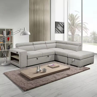 Sofá cama modular con respaldo copetudo multifuncional con almacenamiento, sofá cama seccional convertible extraíble para sala de estar
