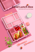 Boîte à lunch bento Aohea avec logo personnalisé pour enfants et adultes, couvercles pour le camping, le travail, en plastique premium, micro-ondable