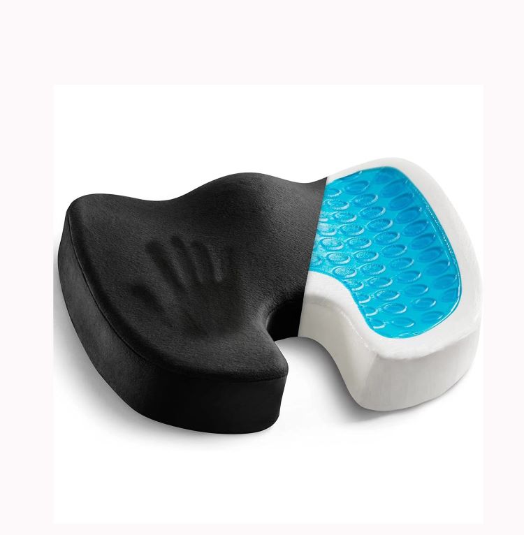 Manufacture supply OEM ODM Pressure Relief Seat Cushion Back Pain Orthopedic neck pillow Cooling Gel Seat Cushion Foam Seat