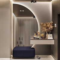 Miroir de Maquillage LED Intelligent Mural Moderne à Forme Irrégulière, Sans Cadre, Écran Tactile pour Salle de Bain (Vente en Gros)