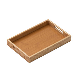 Bamboo and wood <b>tray</b>, exquisite household <b>tray</b>, Japanese style rectangular bamboo <b>tea</b> <b>tray</b>, dry brewing table, commercial - Product Image 5