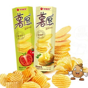 Vente en gros de chips de pommes de terre croustillantes salées pour enfants, aliments soufflés comestibles, prêts à consommer, en boîte de 104g, OEM ODM - Product Image 3