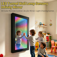 Equipo de Estimulación Visual, Espejo con Iluminación Sensorial LED y Efecto de Túnel 3D Infinito para Salas de Educación Especial