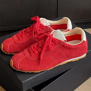 Zapatillas Deportivas de Alta Calidad MIUs Originales de Lujo Retro Casuales con Cordones Multiusos de Color Puro Cómodas para Correr - Product Image 1