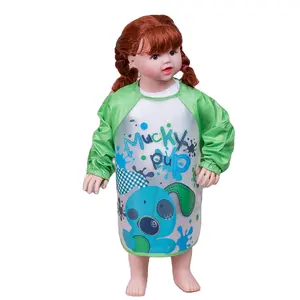 High quality OEM PEVA baby apron long sleeve waterproof bibs