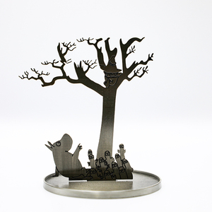 High-quality Metal Ornaments Artistic Metal Folding <b>Tree</b> Sculpture Modern <b>Tabletop</b> Centerpiece Metal Ornament Jewelry Plate - Product Image 3