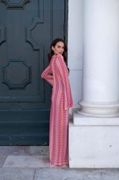 Nouvelle Robe Bohème 2025 Colorée à Col V et Manches Longues, Cache-Maillot Bikini, Paréo ou Robe de Plage en Crochet pour Femme
