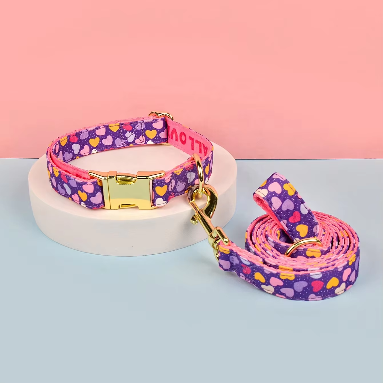 Purple Heart Collar + Leash