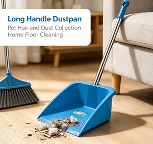 Adjustable Standing Broom Dustpan Set with Long Handle PET Broom Head Plastic Broomstick Dustpan for Office Garden Household Use - Product Image 6