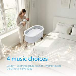 Low Price Auto Gliding Baby <b>Cot</b> For Bedroom Anti-Suffocation Breathable Water Proof Auto Glide Bassinet Electric Bassinet - Product Image 5
