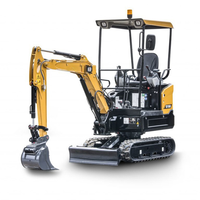 Mini-excavatrice chinoise de 1,195 tonne SY10U avec système d'attache rapide pour les travaux de terrassement sur petites terres agricoles