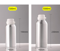 Fabricant de flacons d'huile essentielle en aluminium de 50 ml, 100 ml, 200 ml, 275 ml, 500 ml, 1000 ml avec bouchons anti-effraction de haute qualité