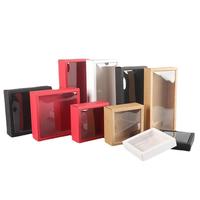 China Herstellung Custom Design heißer Verkauf einfache transparente PVC Kraft Box Geschenk box Verpackung mit Logo