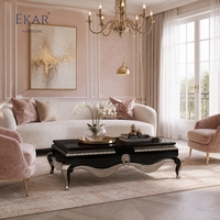 Table basse Noir Argent Draped Swag |   Noir néoclassique de luxe &amp;   Table en argent avec anneau de traction - EKAR