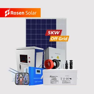 중국 태양 전지 패널 시스템 키트 5000w 태양 전지 그리드 3kw 5kw 충전식 배터리