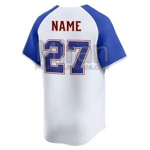 بيع بالجملة تصميم Uniforme ملابس بيسبول مخصصة مطرزة قميص بيسبول مخيط #13 #1 #28 - Product Image 2