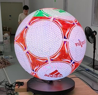 Pantalla LED Esférica Personalizada, Pantalla LED Flexible de Bola Redonda con Pantalla Táctil, Globo de Color Completo P3