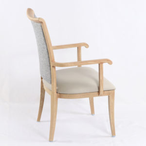 Silla de Comedor Apilable Moderna de Aluminio con Aspecto de Madera, Resistente al Agua, para Hoteles y Banquetes Comerciales - Product Image 3