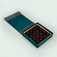 Emballage de chocolat magnétique Dates Boîte de séparateurs Truffes Cadeau Bar Boîte de bonbons Boîtes rigides Logo personnalisé Carton de luxe de première qualité