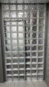 Bloque de Vidrio Transparente con Diseño de Mosaico, Ladrillo de Vidrio Decorativo Moderno para Aplicaciones en Baños y Hoteles - Product Image 5