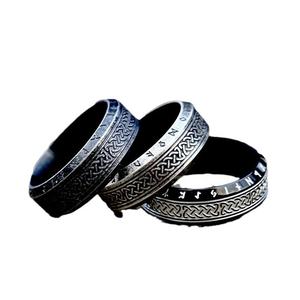 Anillo Vikingo de Acero Inoxidable 316 con Runas Celtas, Unisex, para Hombre, en Tono Plateado Antiguo, con Nudos Celtas, Estilo Rebelde, Atrevido, Punk, para Uso Diario - Product Image 5