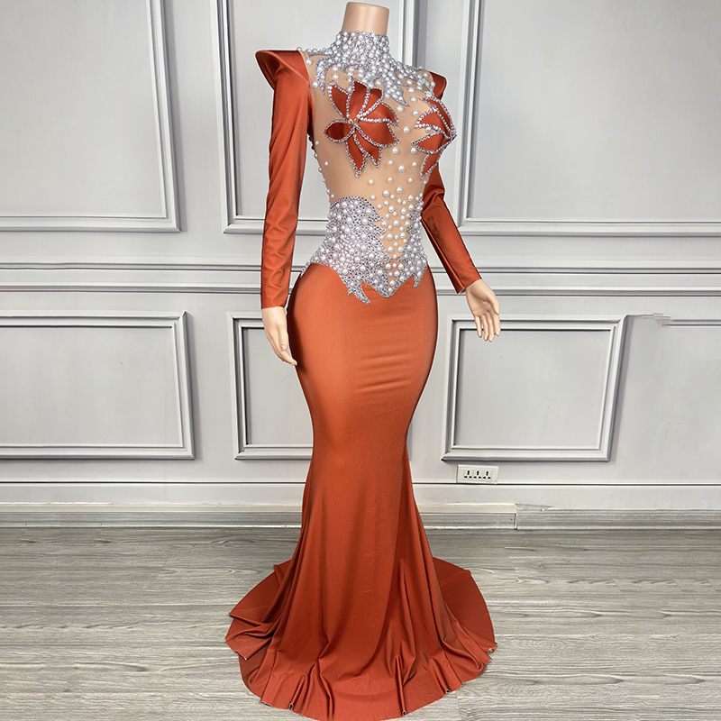 maxi modest dresses Pearl-Embellished Square Neck Maxi Dress