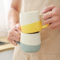 Offre Spéciale Ins Style tasse à café en céramique, couleur personnalisée, glaçage au sésame, tasse en grès, tasses en porcelaine Fine