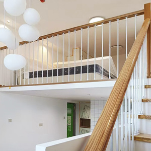 Personnalisé Moderne <span class=keywords><strong>Bois</strong></span> Bande de Roulement Main Courante Fin Poteau Fer Balustre Boulon-Assemblage DIY pour <span class=keywords><strong>Escalier</strong></span> Durable Sûr Minimaliste - Product Image 3