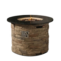 Table de feu en marbre Peaktop 40000 BTU, foyer extérieur au gaz, propane, pierres de lave écologiques, décoration de jardin, certifié ETL CE
