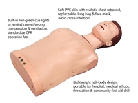 Mannequin de RCP demi-corps avec voyant lumineux rouge-vert pour signalisation d'erreur, mannequin de réanimation en PVC souple pour hôpitaux et écoles CE/ROSE/ISO