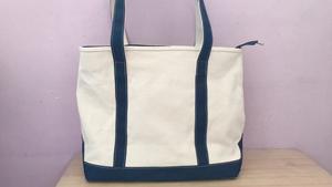 Nouveau sac fourre-tout et sac messager en toile de grande taille à la mode avec fermeture à glissière 36x14x29cm - Sac de plage durable pour faire les courses - Product Image 6