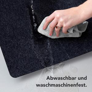 Fühlte sets-Fleck Wärme Beständig Waschbar filz tisch matte, dunkelgrau Ort Matten Set von 6 für abendessen - Product Image 4