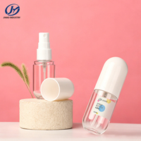 Flacon pulvérisateur cylindrique mat en PET de 40 ml, anti-fuite, avec logo personnalisé, pour crème solaire, tonique, soins de la peau, cosmétiques