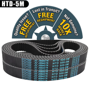 산업용 교체 동기식 벨트 JIEBAO HTD745 5M 기계식 동력 구동 시스템용 플렉시블 톱니 벨트 - Product Image 1