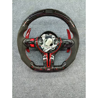 Volant sport en carbone personnalisé pour modèles BMW, cuir perforé noir pour F10 F30 F31 F32 F20 E92 E60 X6 E71 X5 E70 M3 M4