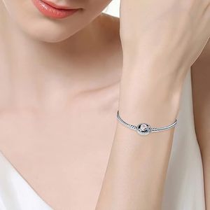 Factory Wholesale S925 Sterling Silver Flower Charm <b>Bracelet</b> Women's Wedding Gift Rhodium Plated - Product Image 3