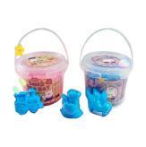 Juego de juguetes de playa con moldes de plástico, cubo con conchas de tren para niños de 2 a 4 años, juegos al aire libre, unisex - Product Image 1