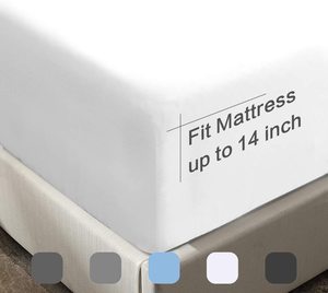 Khách Sạn Tấm 300 Chủ Đề Đếm Mềm 100% Tre Hữu Cơ Bông Chải Kỹ Tinh Khiết Bộ Đồ Giường Tấm Bộ Đồ Giường Thiết Lập Như Lụa - Product Image 4