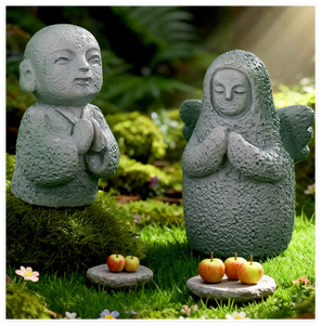 Pequeña Estatua de la Diosa Hylia, Pequeño <span class=keywords><strong>Monje</strong></span> Budista, Figura de Resina de Piedra 3D, Escultura Pintada a Mano, Precio de Fábrica, para Acuario - Product Image 1