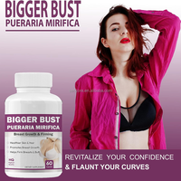 60 Capsules de Pueraria Mirifica de Haute Qualité, Extrait Naturel de Racine, Complément Herbal Végétalien pour le Soutien Hormonal Féminin