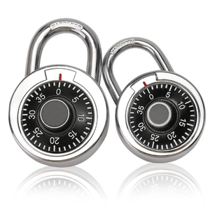 Khóa phòng tập thể dục màu đen khóa móc khóa kết hợp, khóa <span class=keywords><strong>Combo</strong></span> trong nhà với mã 3 chữ số đặt trước cho tủ, lưu trữ, 2 gói, 1500T - Product Image 1
