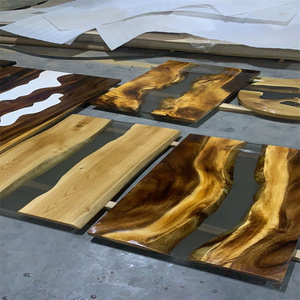 Tavolo in <span class=keywords><strong>legno</strong></span> massello noce, piani di lavoro in <span class=keywords><strong>legno</strong></span>, controsoffitti con live egde e colore naturale - Product Image 3