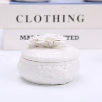 Novel Boho Offre Spéciale boîtes à bijoux en céramique brillante écologiques avec boîte à bibelots en porcelaine à fleurs faite à la main artisanat et cadeau décor moderne