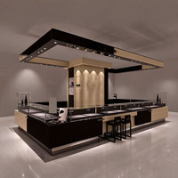 Comptoir de présentation pour magasin, ensemble de vitrines en verre pour l'intérieur de la boutique, kiosque de bijouterie de luxe et mobilier de présentation de détail avec éclairage LED
